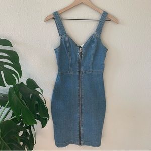 H&M Zip-up Denim Dress Size 0 (US)